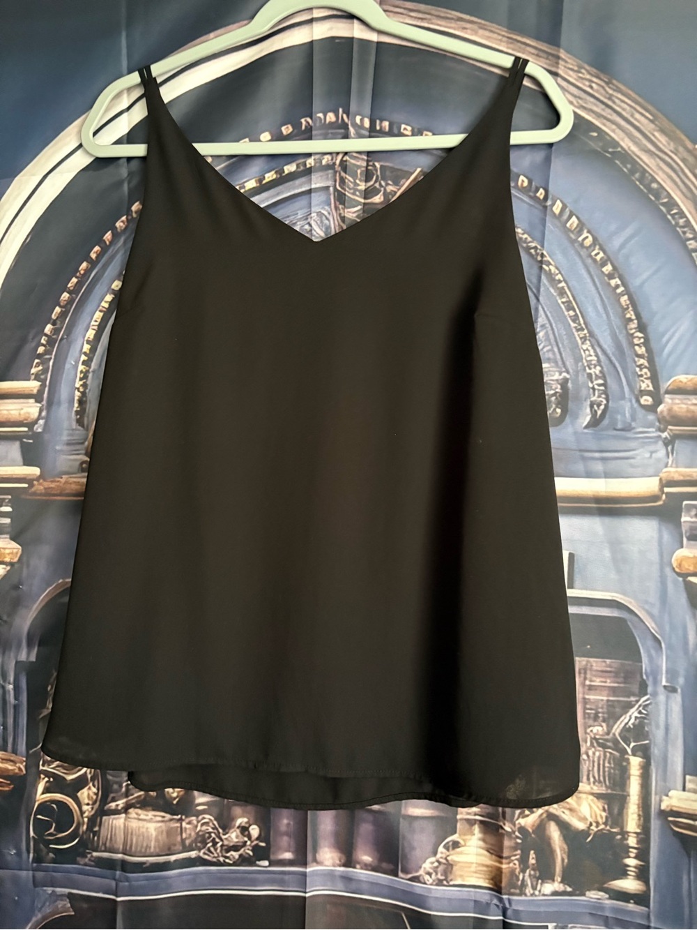 Papaya Black V-Neck Spaghetti Strap Cami